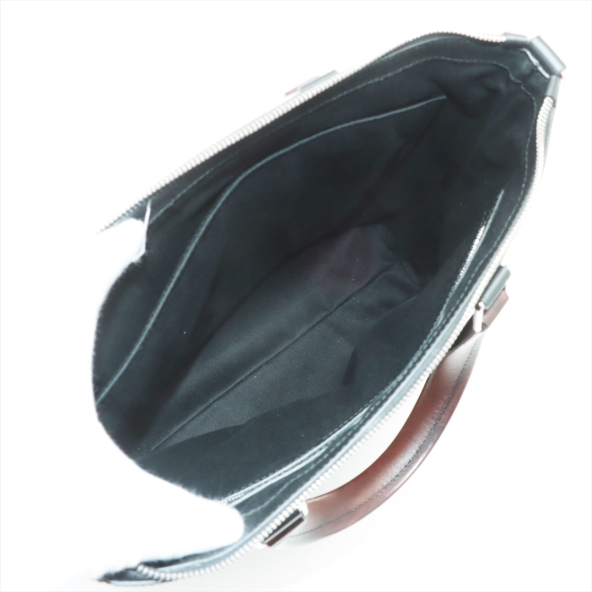 Berluti Vertical PVC & leather Hand bag Black x Gray