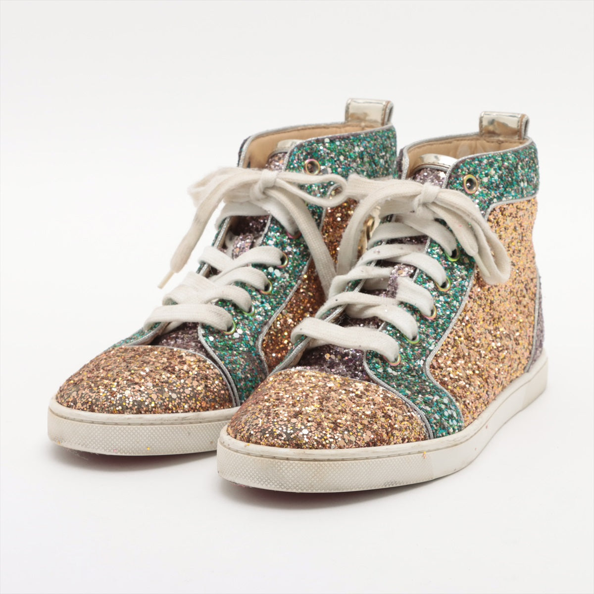 Christian Louboutin Glitter High-top Sneakers 37 Ladies' Multicolor