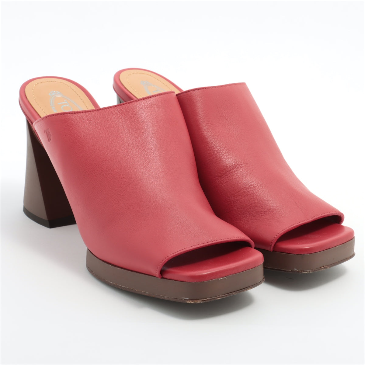 Tod's Leather Sandals 37 Ladies' Red