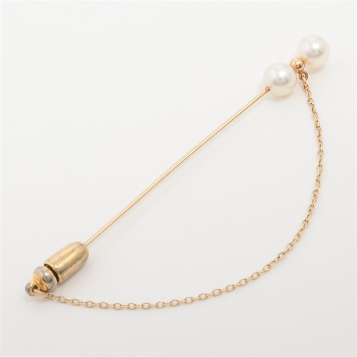 Mikimoto Pearl Pin brooch K14(YG) 3.1g total Approx. 6.5mm