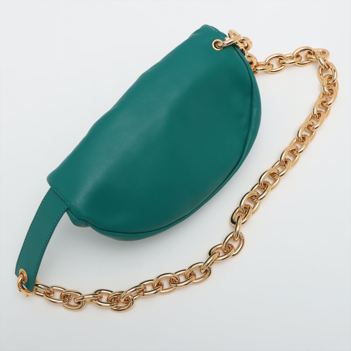 Bottega Veneta The Chain Pouch Leather Sling backpack Green