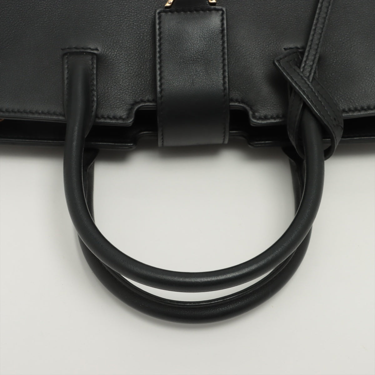 Saint Laurent Paris Downtown Cabas Leather & Suede 2way handbag Black 436834