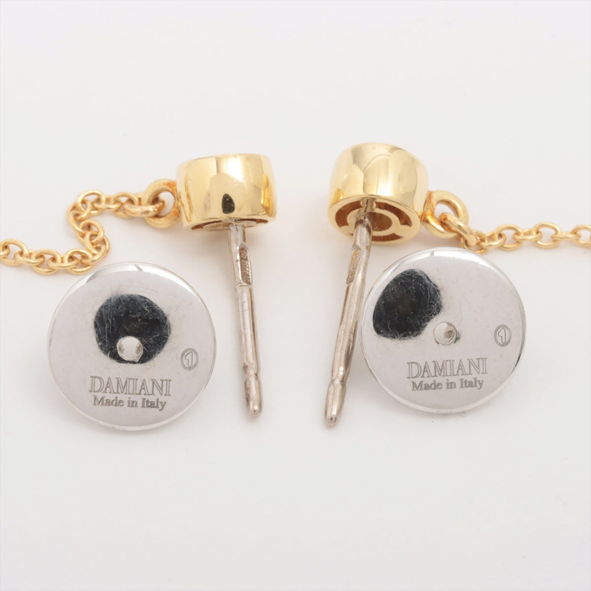 Damiani D Side Malachite diamond Piercing jewelry 750(YG×WG) 9.4g