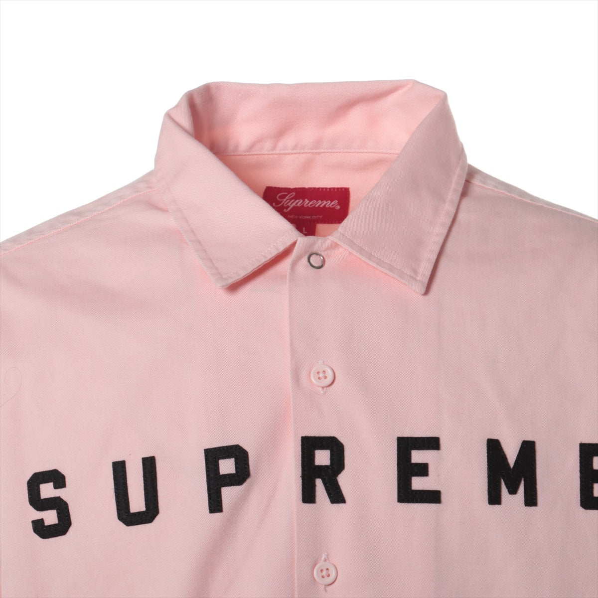 Supreme 20AW Cotton & Polyester Shirt L Men's Pink  2-Tone Work Shirt