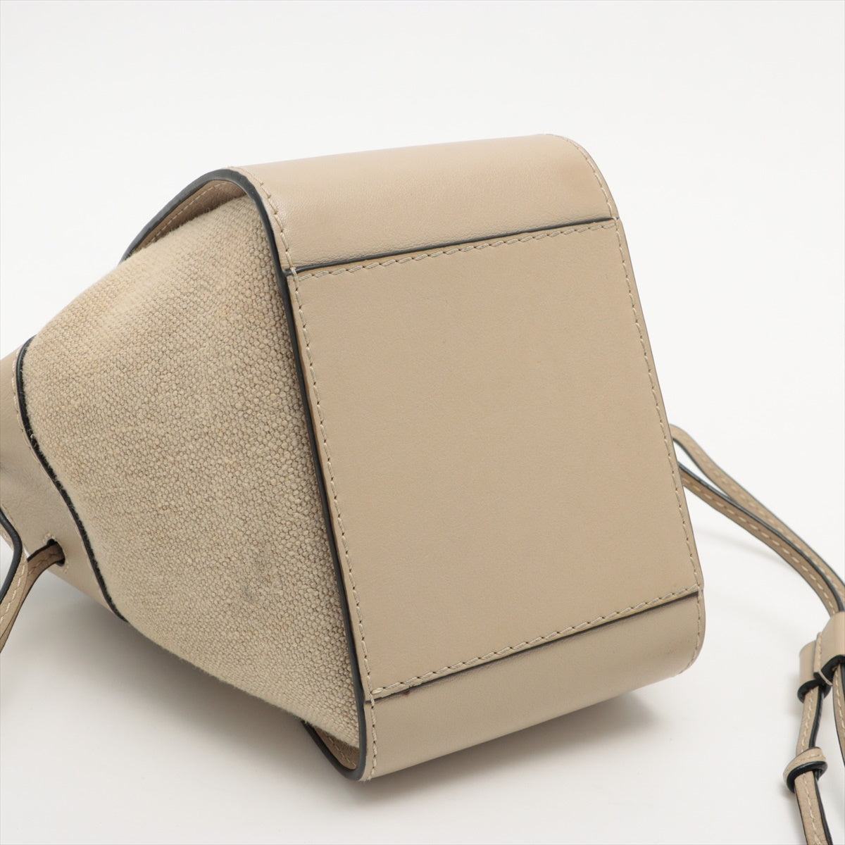 Loewe Hammock Drawstring Mini Canvas & leather 2way handbag Beige