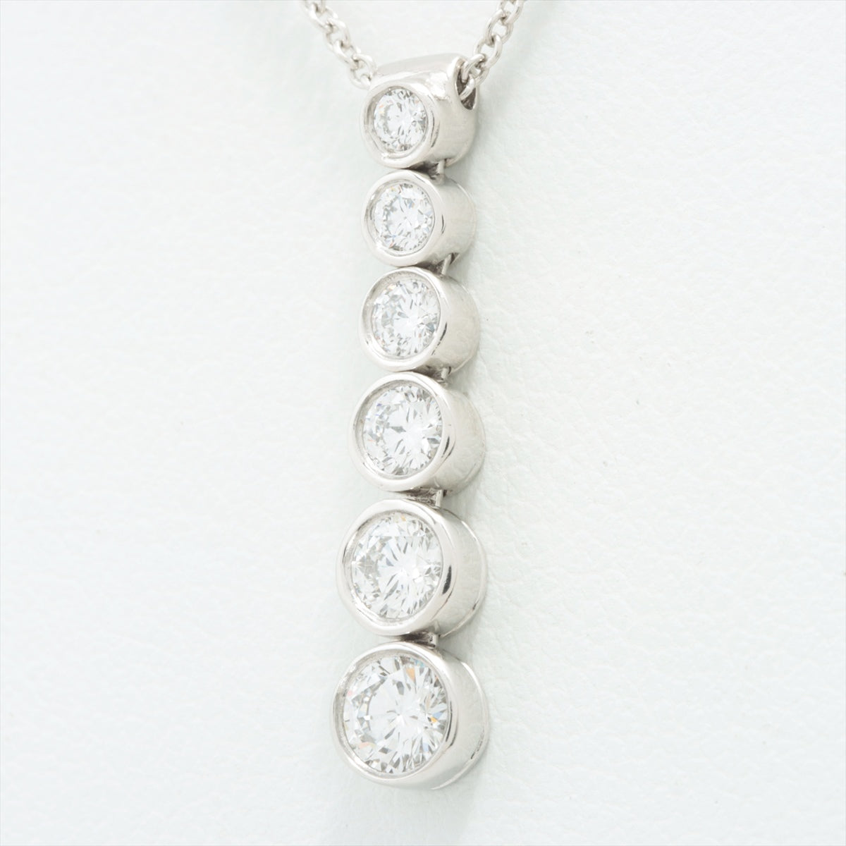 Tiffany Jazz Drop diamond Necklace Pt950 4.8g