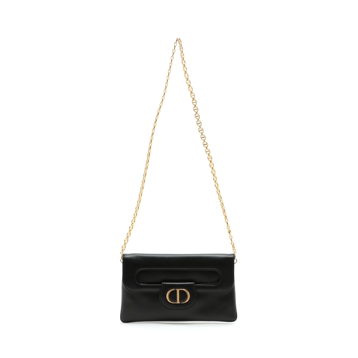 Christian Dior Leather Chain shoulder bag Black
