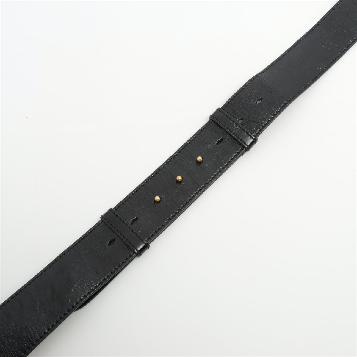 DIOR Shoulder strap GP & Leather Black×Gold