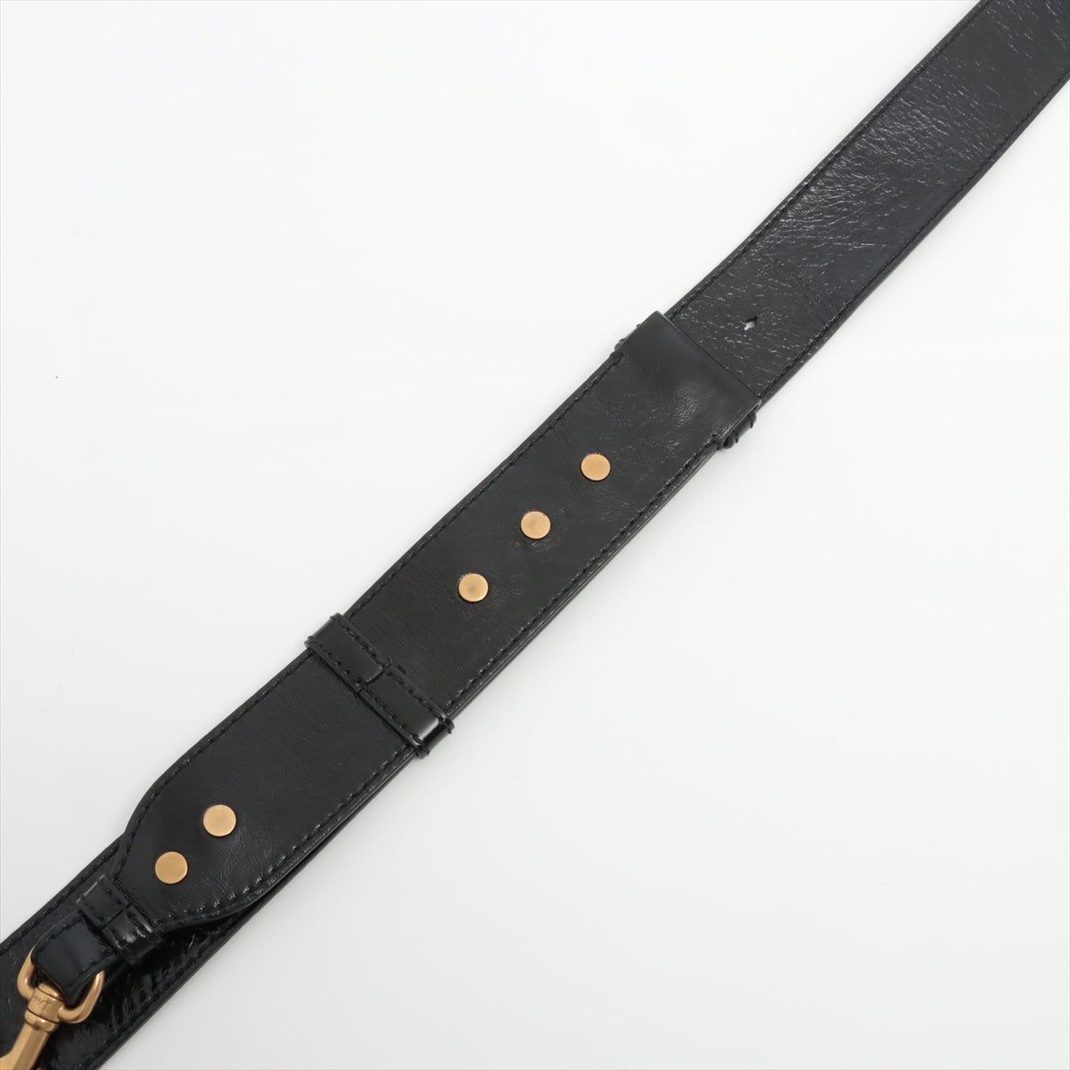 DIOR Shoulder strap GP & Leather Black×Gold