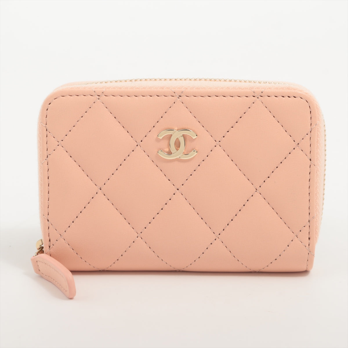 Chanel Matelasse Lambskin Coin case Pink Gold Metal fittings 31st