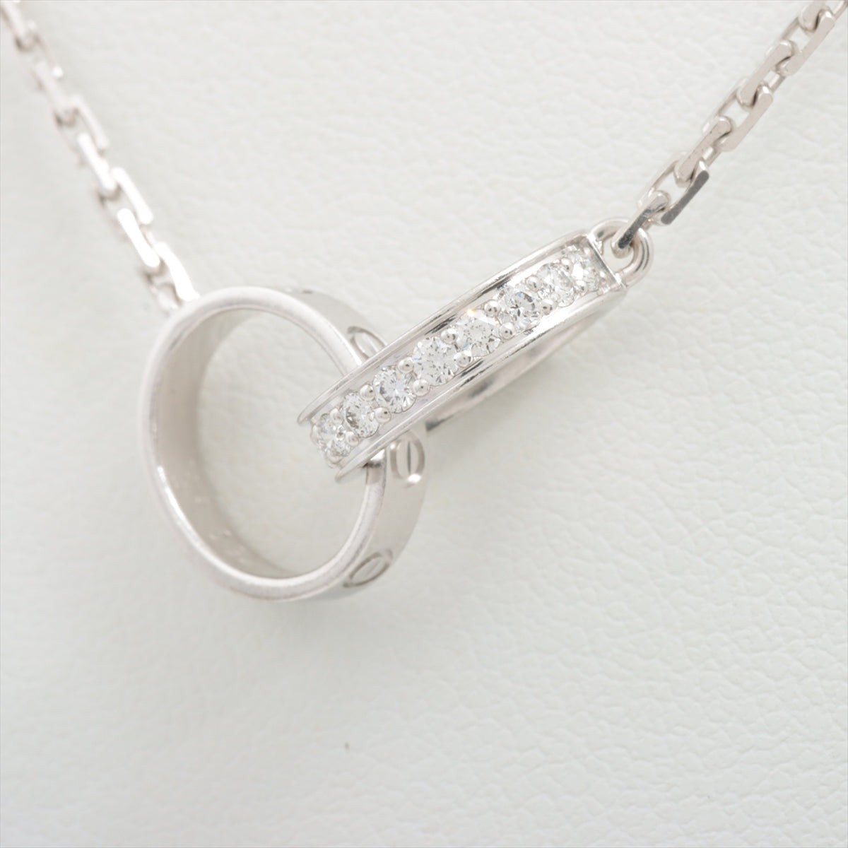Cartier Baby Love diamond Necklace 750(WG) 6.9g