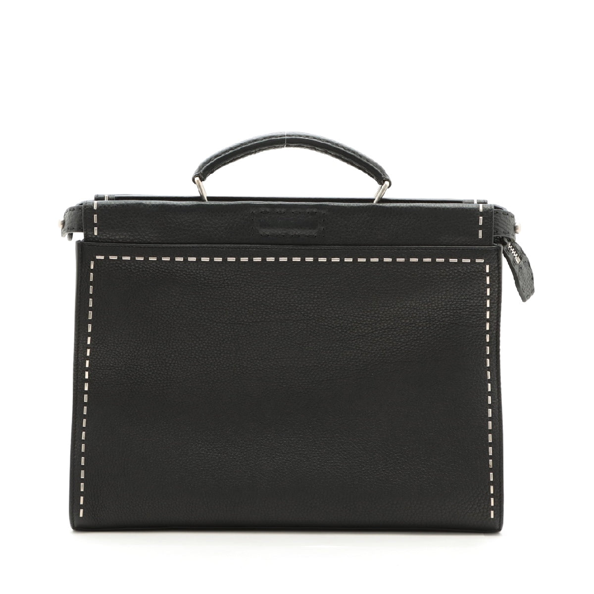 Fendi Selleria Peekaboo fit Leather 2way handbag Black 7VA406