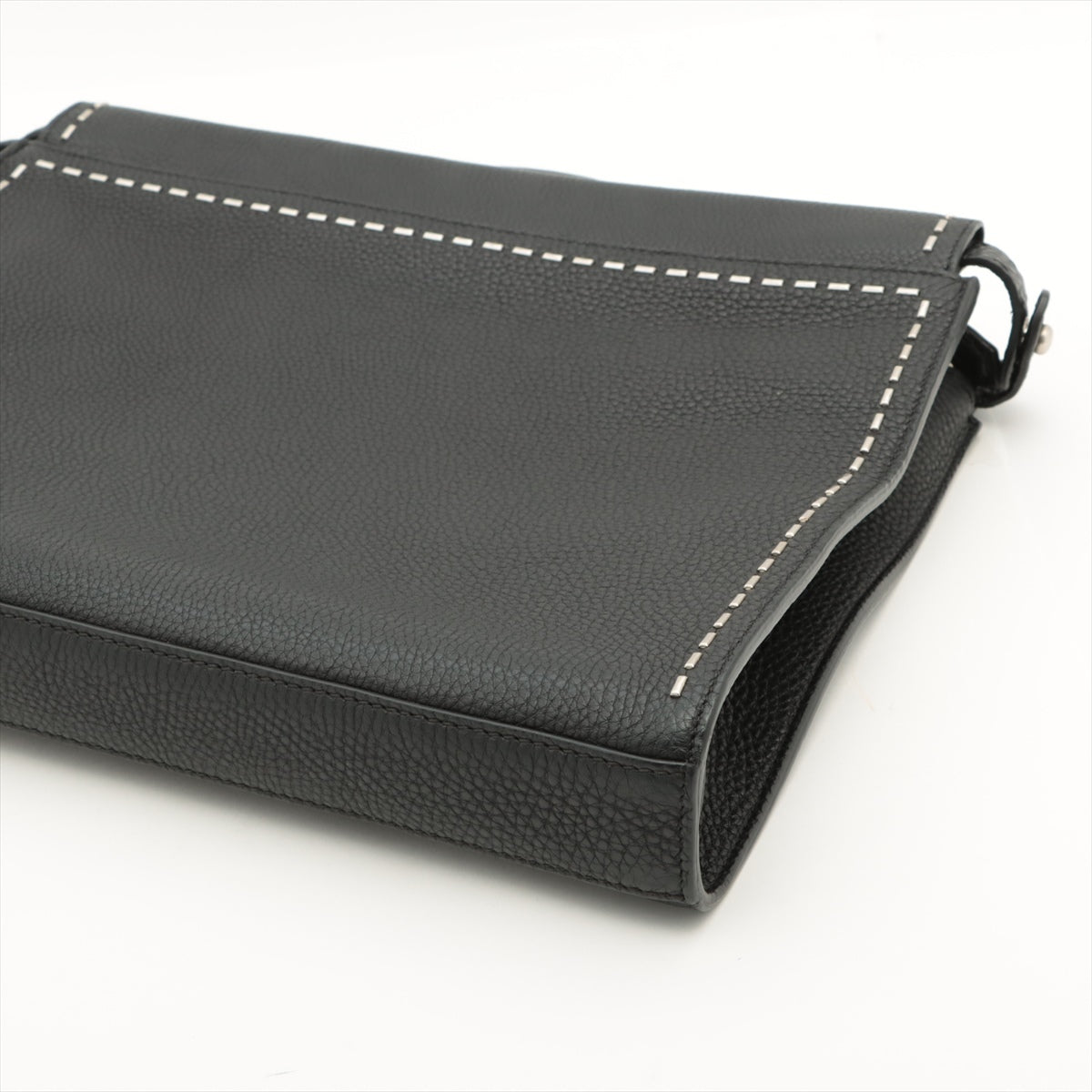 Fendi Selleria Peekaboo fit Leather 2way handbag Black 7VA406