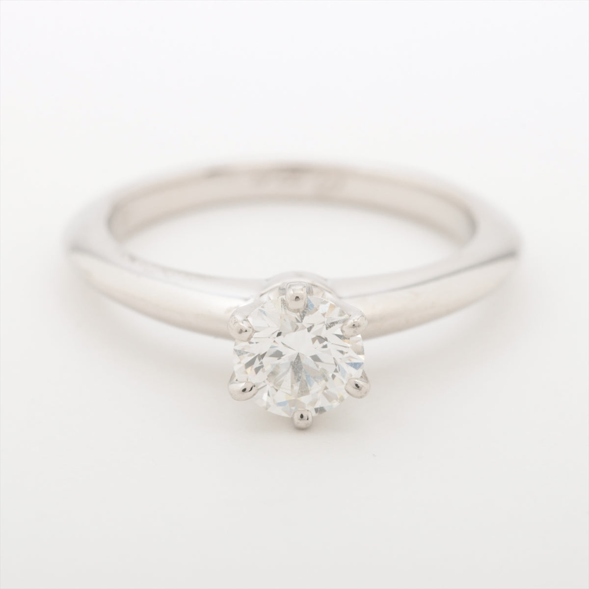 Tiffany Solitaire diamond rings Pt950 3.6g 0.42 I VS1 3EX NONE