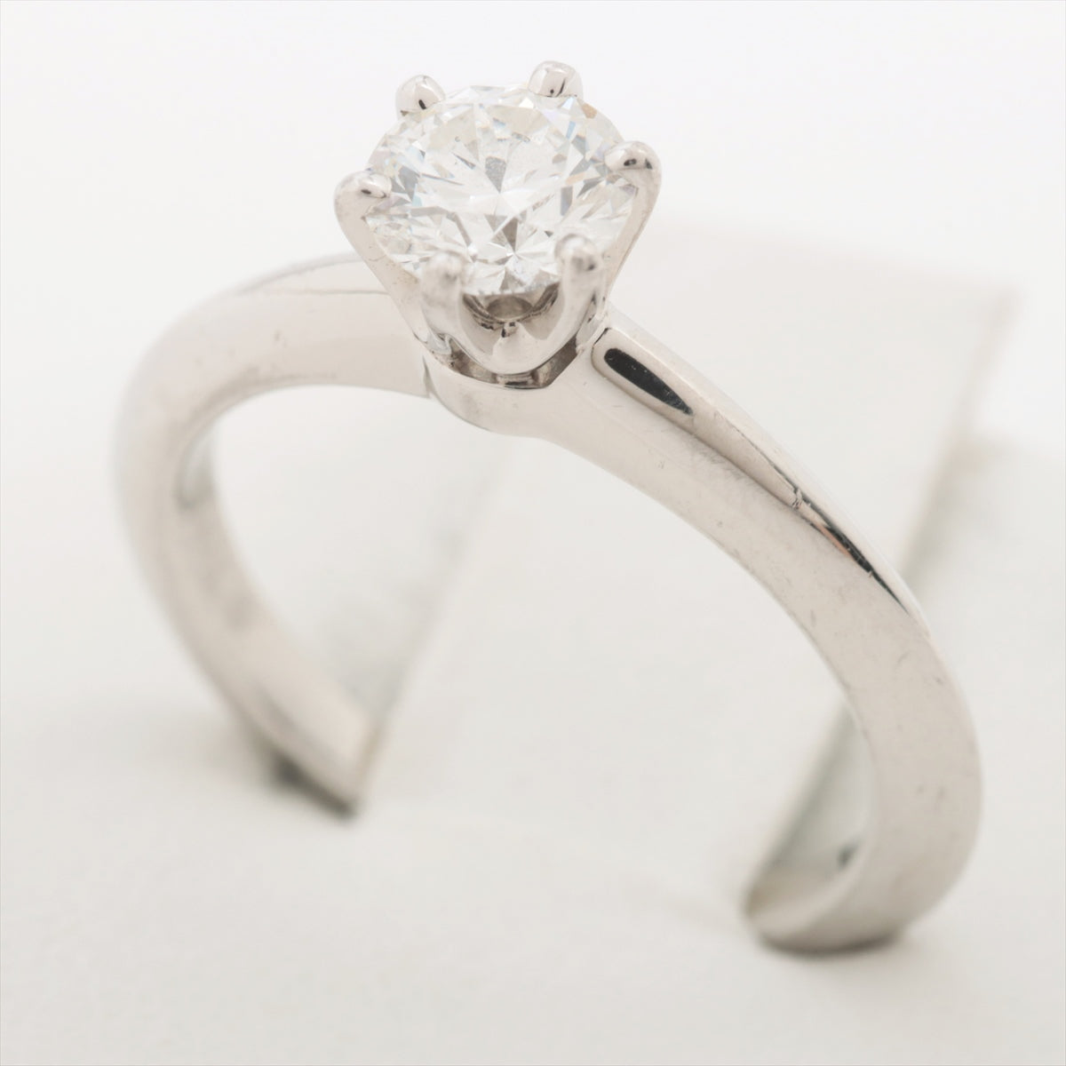 Tiffany Solitaire diamond rings Pt950 3.6g 0.42 I VS1 3EX NONE