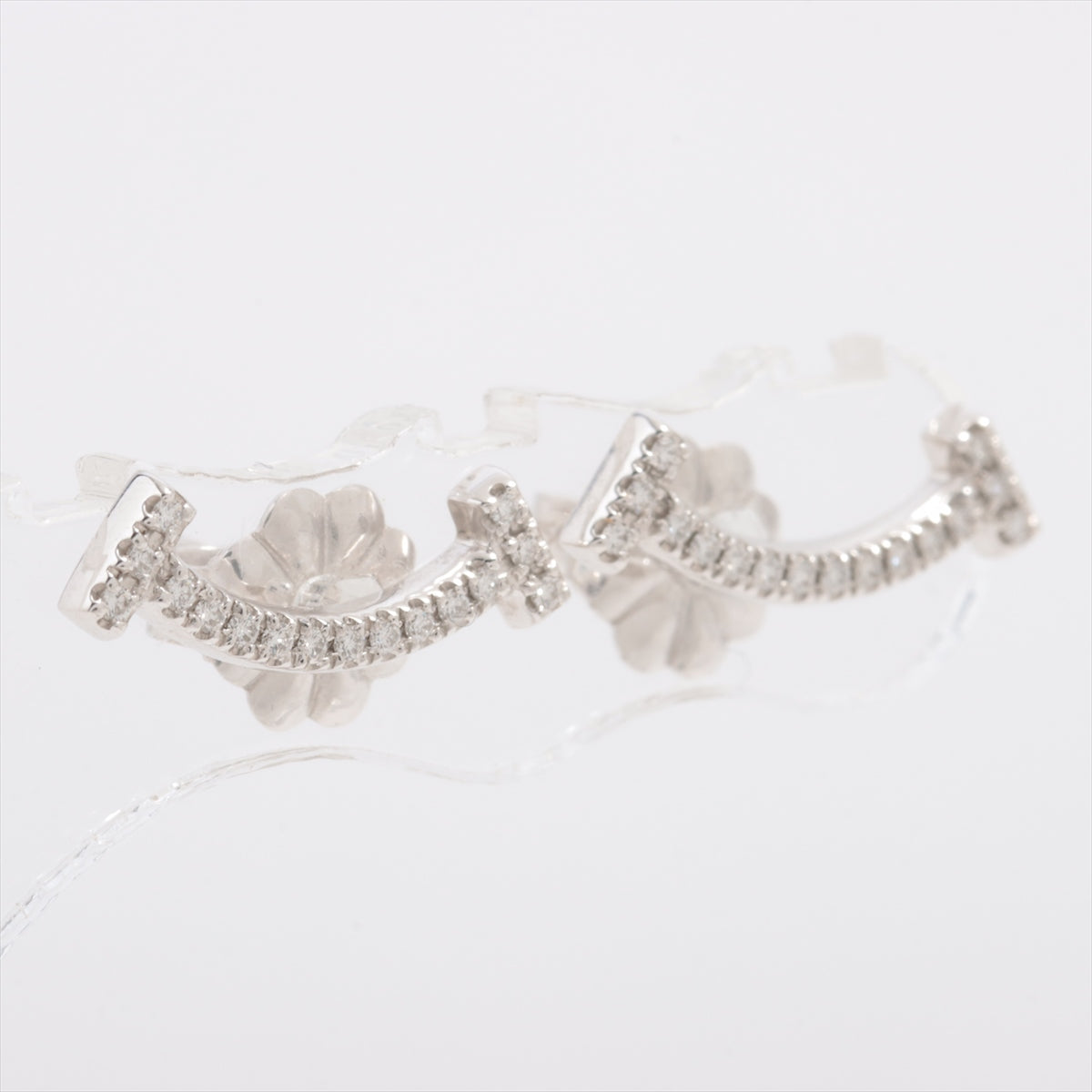 Tiffany T Smile diamond Piercing jewelry 750(WG) 1.6g