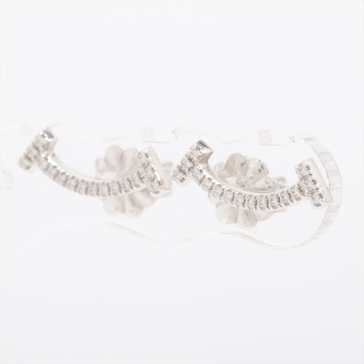 Tiffany T Smile diamond Piercing jewelry 750(WG) 1.6g