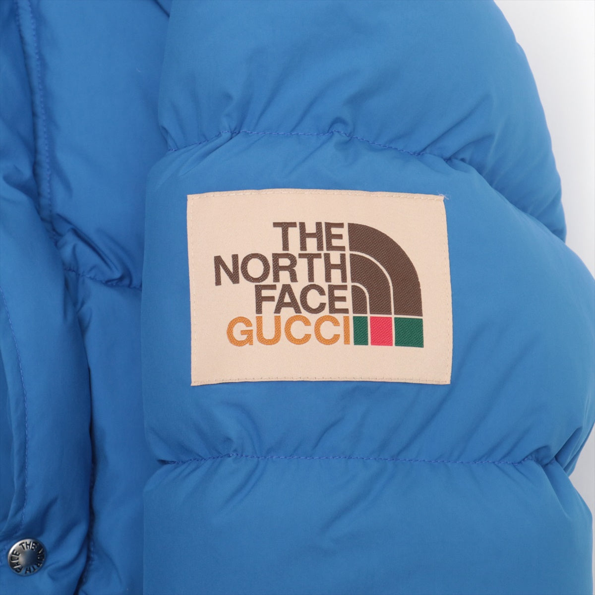 Gucci x North Face Polyester & Nylon Down jacket XXS Men's Blue  649241 Removable hood