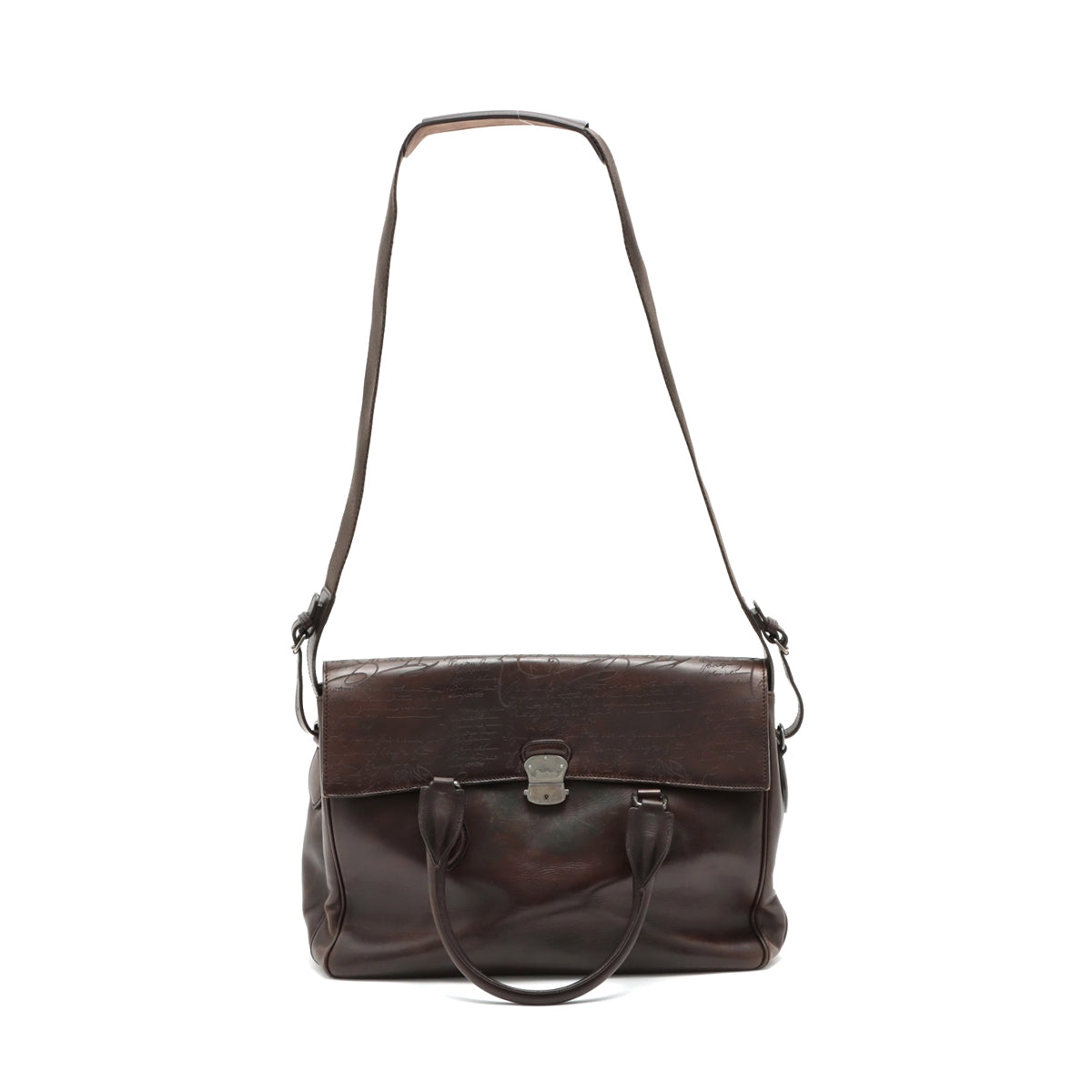 Berluti Emeao Leather 2way handbag Brown