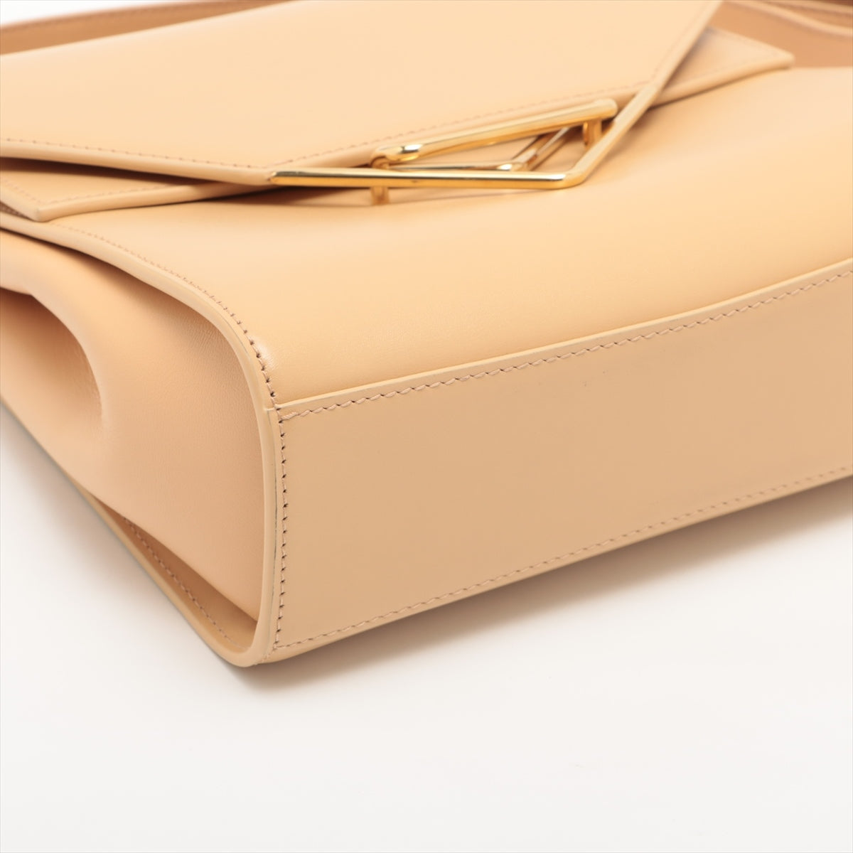 Bottega Veneta clips Leather Shoulder bag Beige