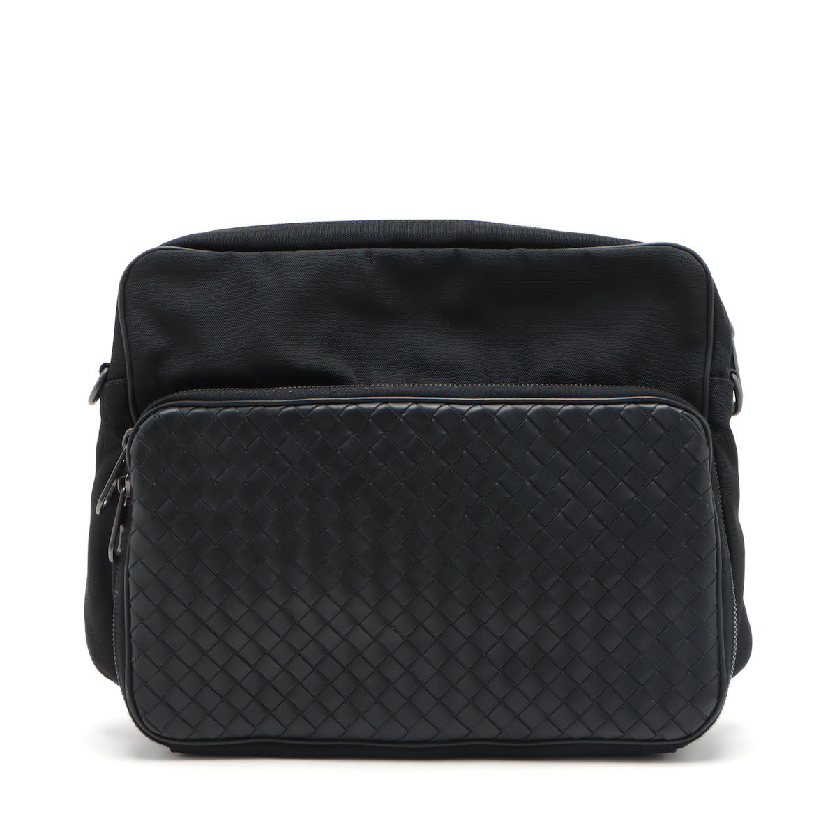 Bottega Veneta Intrecciato Nylon & Leather Shoulder bag Black