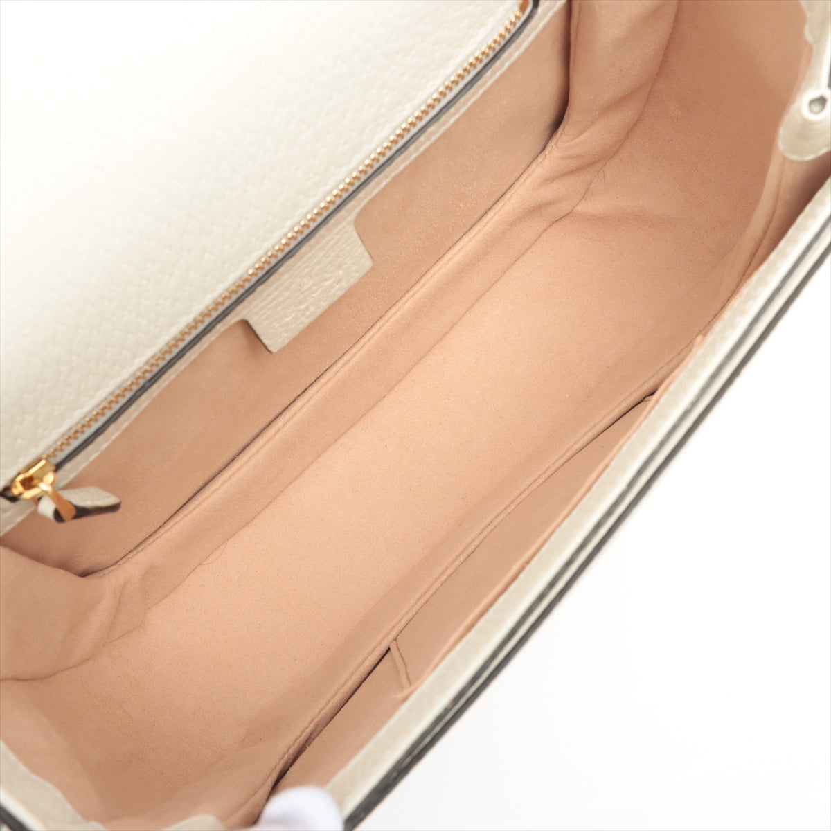 Gucci Ophidia Leather Shoulder bag White 601044