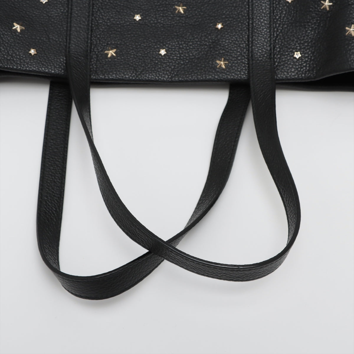 Jimmy Choo Star studs Leather Hand bag Black