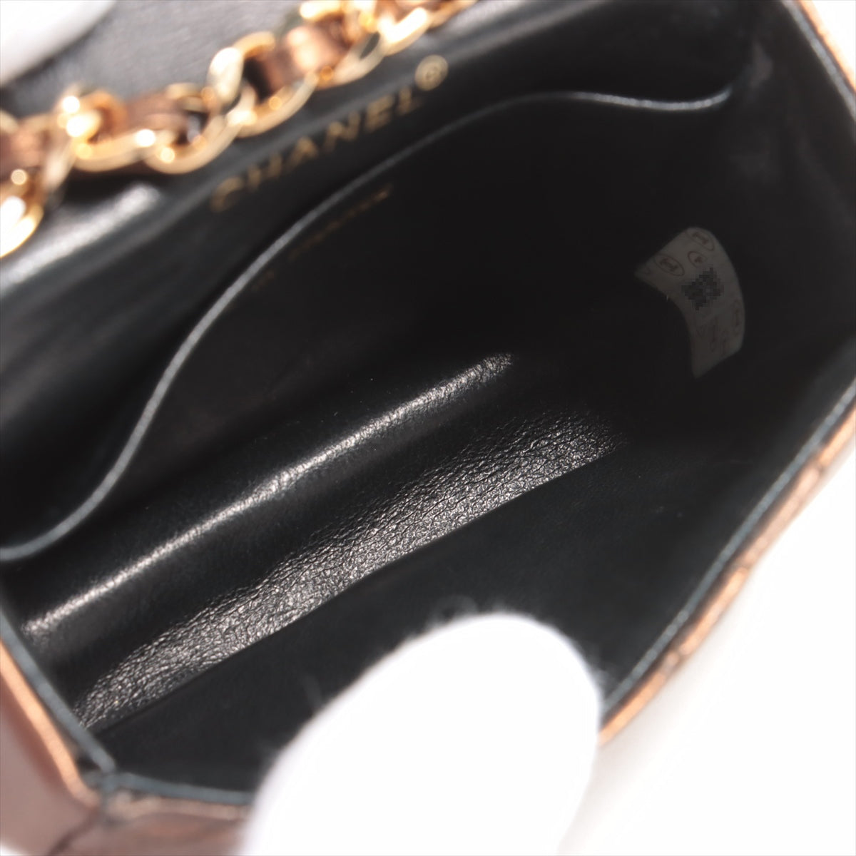 Chanel Matelasse Lambskin Pouch Charm bronze Gold Metal fittings 5XXXXXX Mini Mini Matelasse