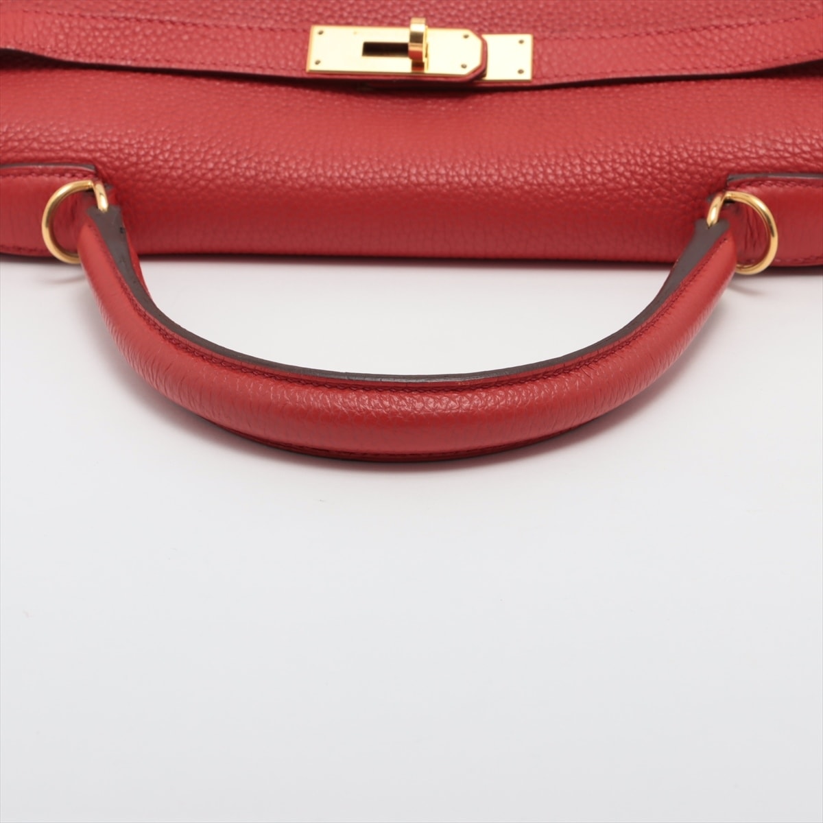 Hermès Kelly 35 Togo Rouge casaque Gold Metal fittings The engraving is not clear