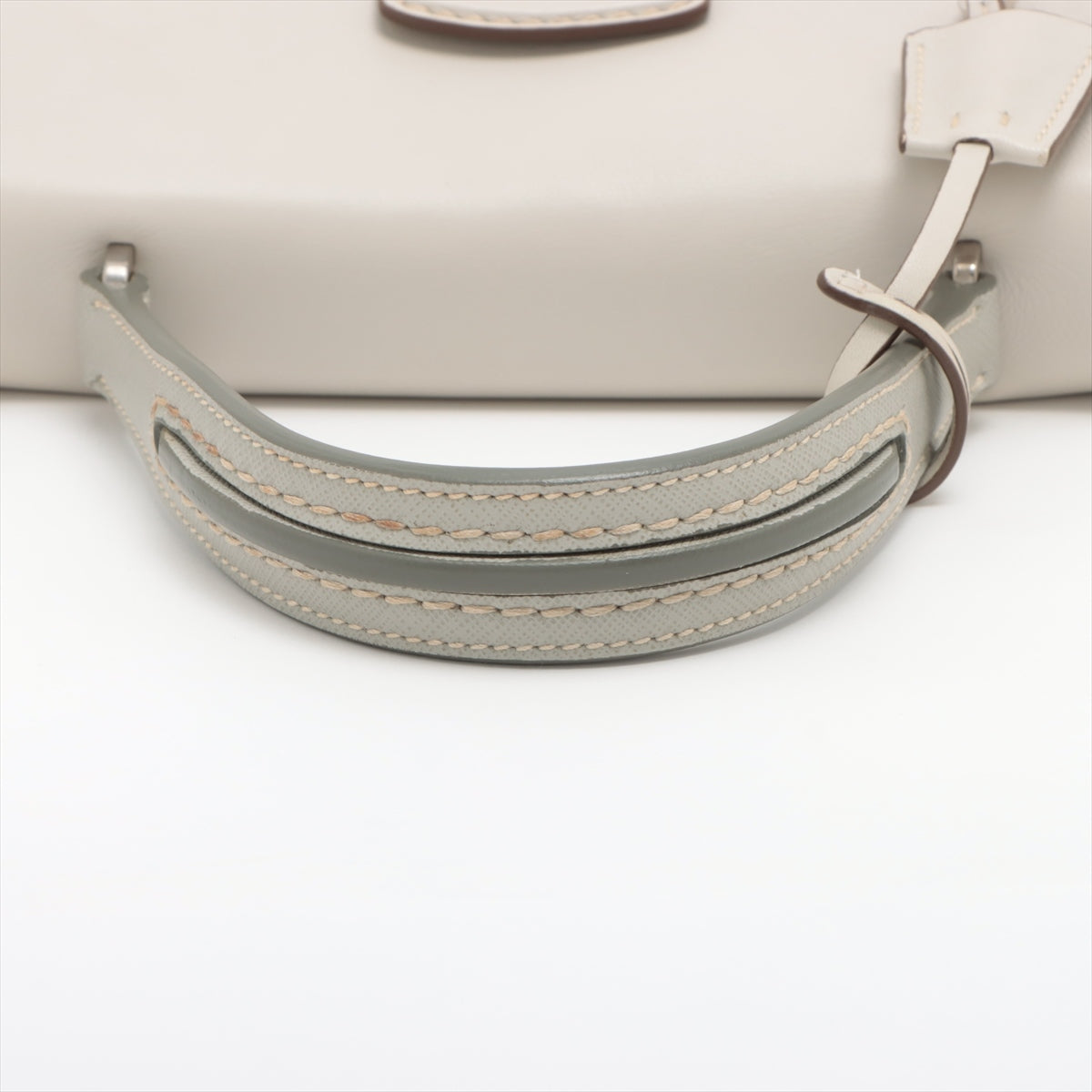 Prada Leather Hand bag White BN2890