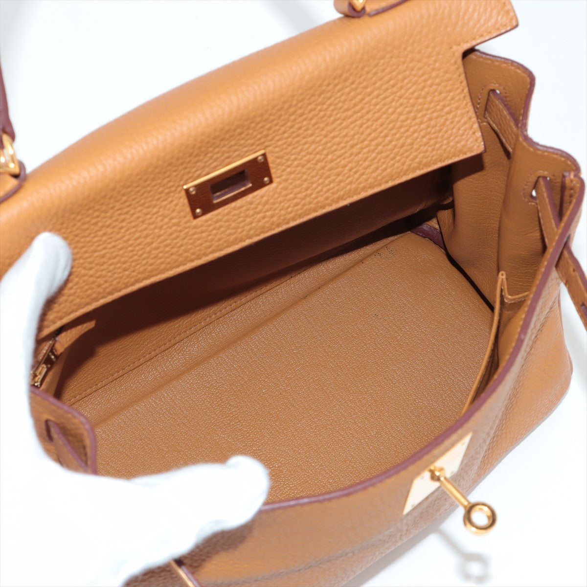 Hermès Kelly 28 Taurillon Clemence biscuits Gold Metal fittings Z: 2021