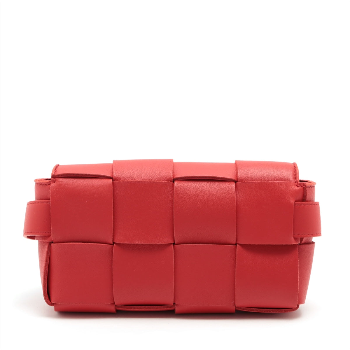 Bottega Veneta maxi intrecciato Cassette Leather Sling backpack Red