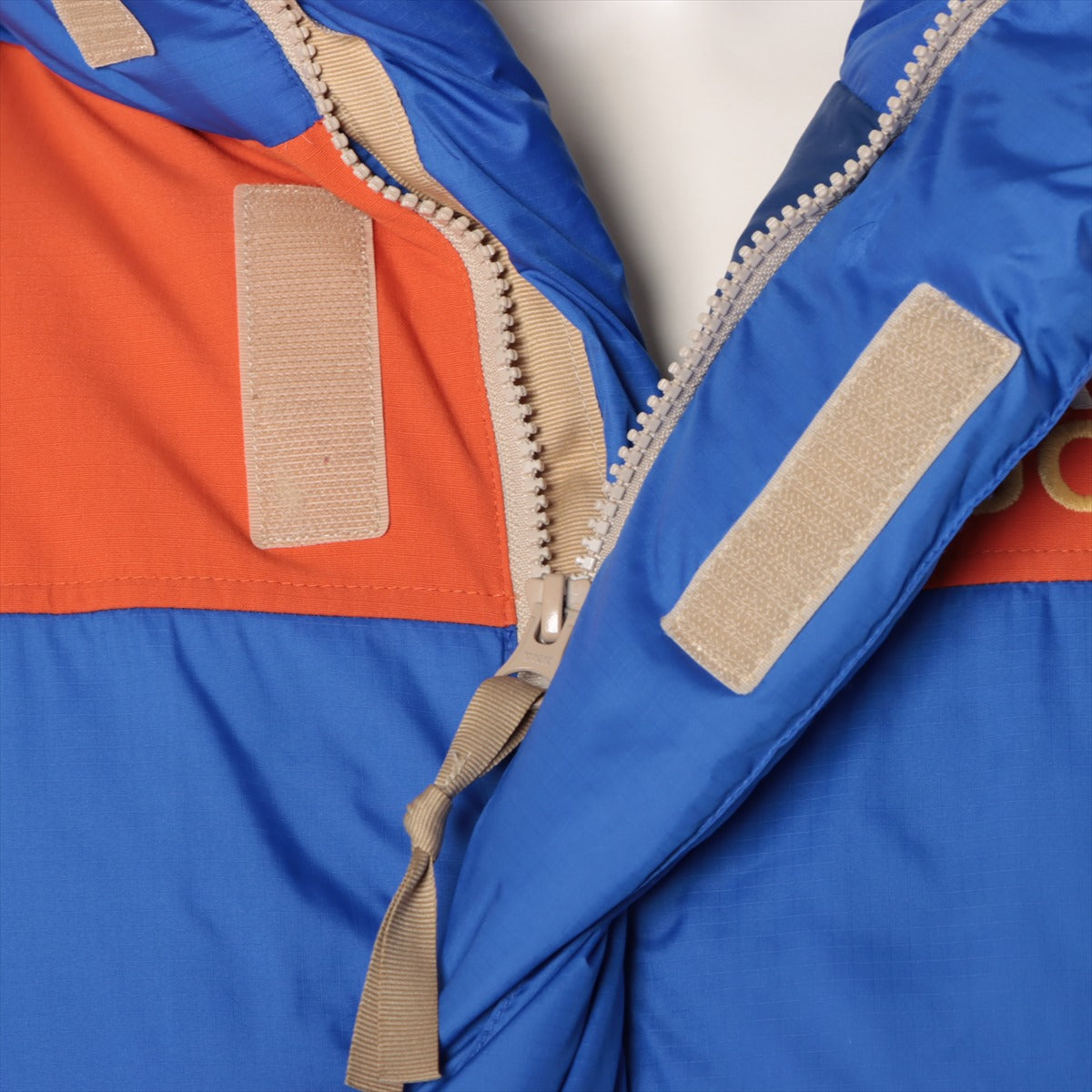 Gucci x North Face Polyester & Nylon Down jacket M Men's Blue x orange  663895