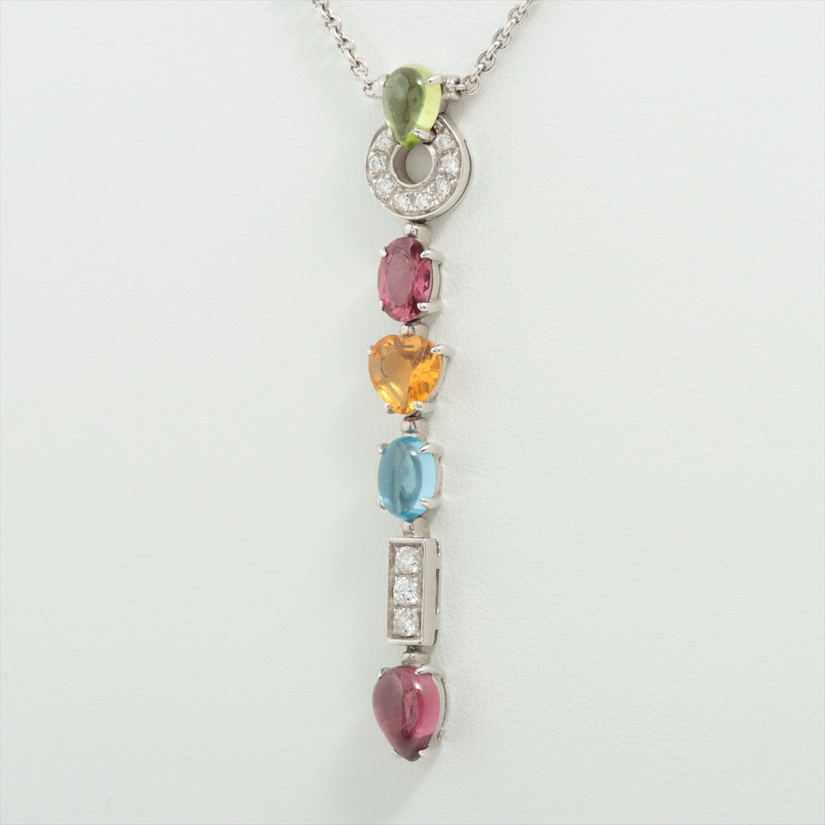 Bvlgari Allegra Multicolor diamond Necklace 750(WG) 14.2g