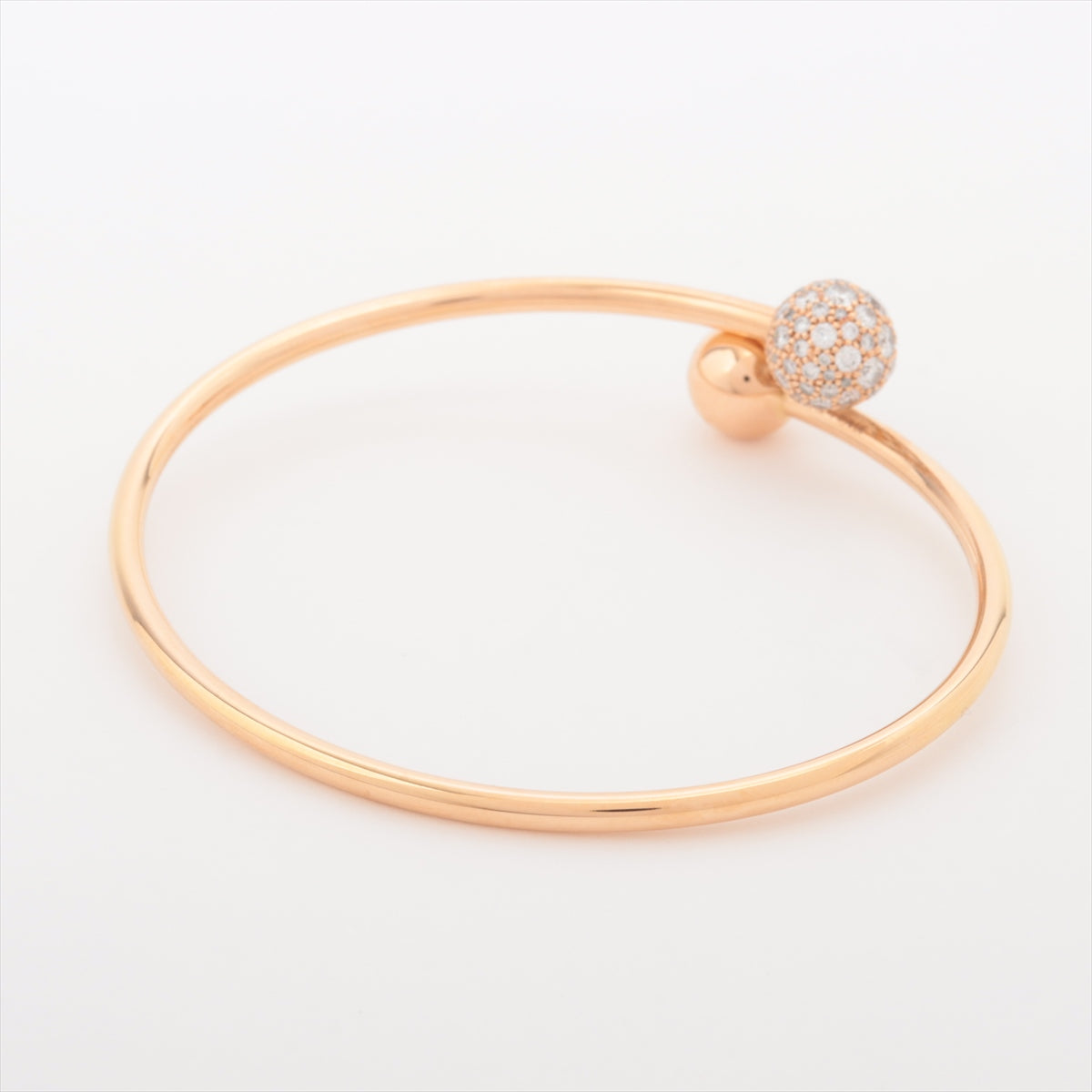 Tiffany Hardware Ball bypassing Medium diamond Bracelet 750(PG) 7.6g