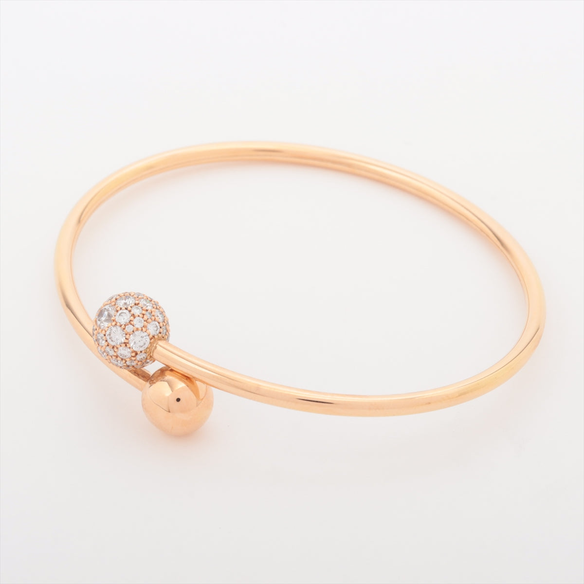 Tiffany Hardware Ball bypassing Medium diamond Bracelet 750(PG) 7.6g