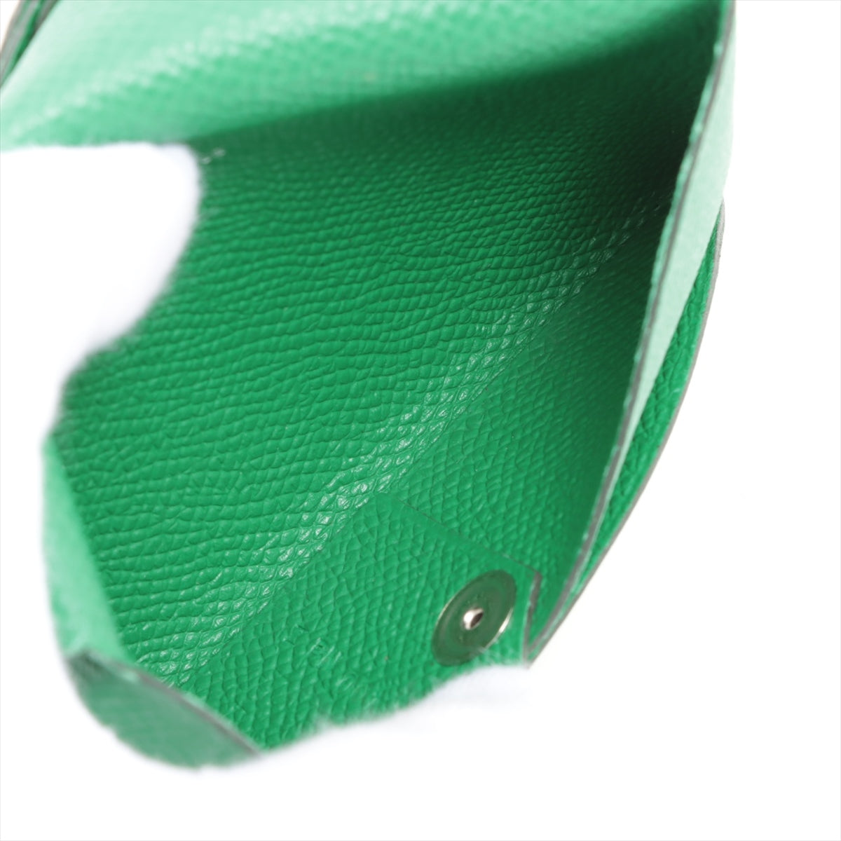 Hermès Calvi Veau Epsom Card Case Green Silver Metal fittings Z: 2021