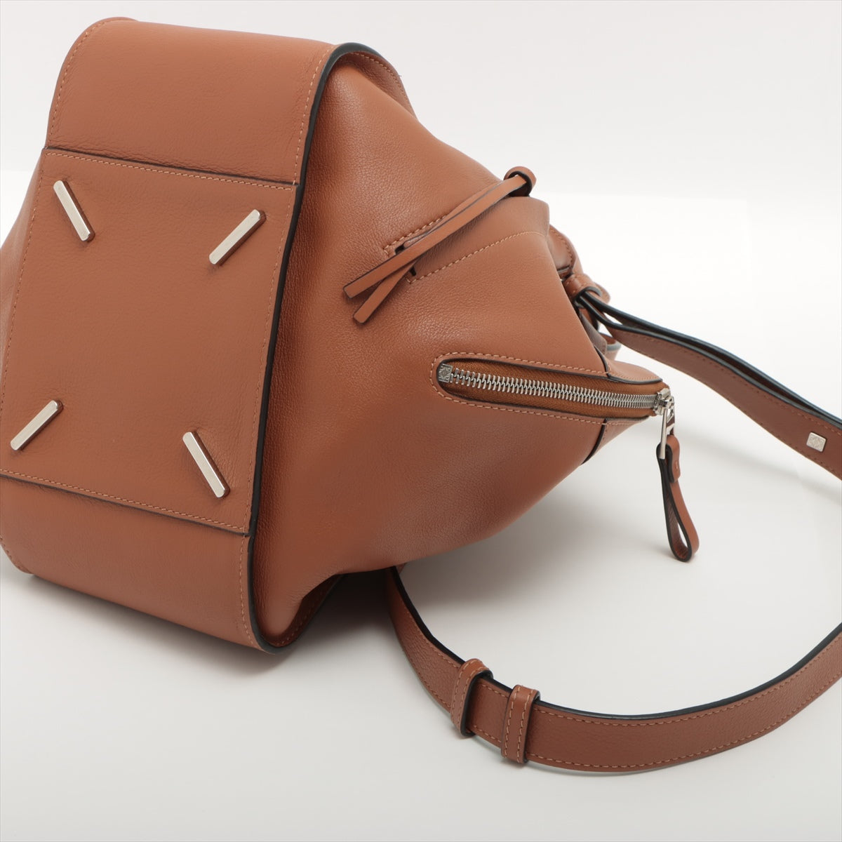 Loewe Hammock small Leather 2way handbag Brown