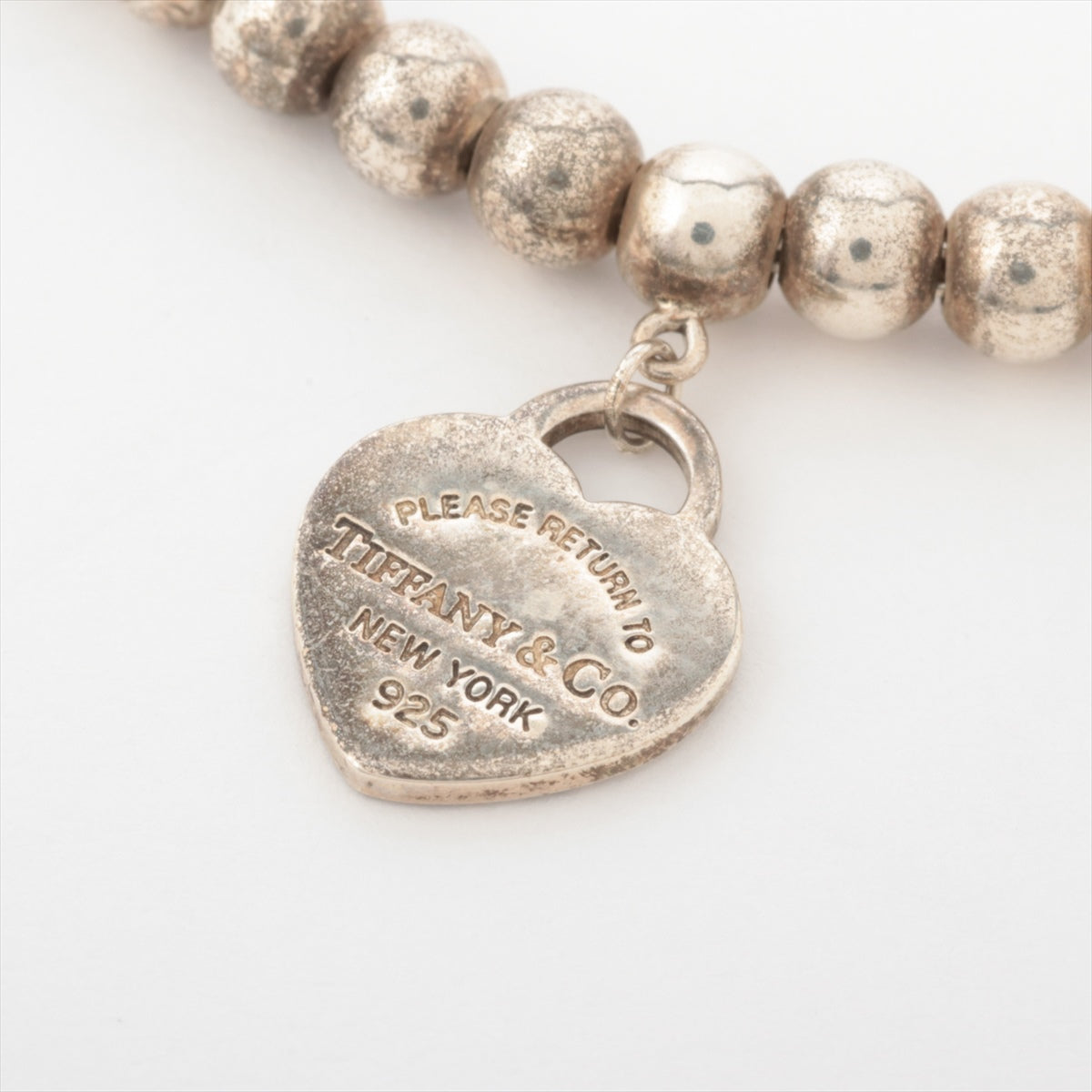 Tiffany return Toe Tiffany Mini heart tag Bracelet 925 5.6g Silver