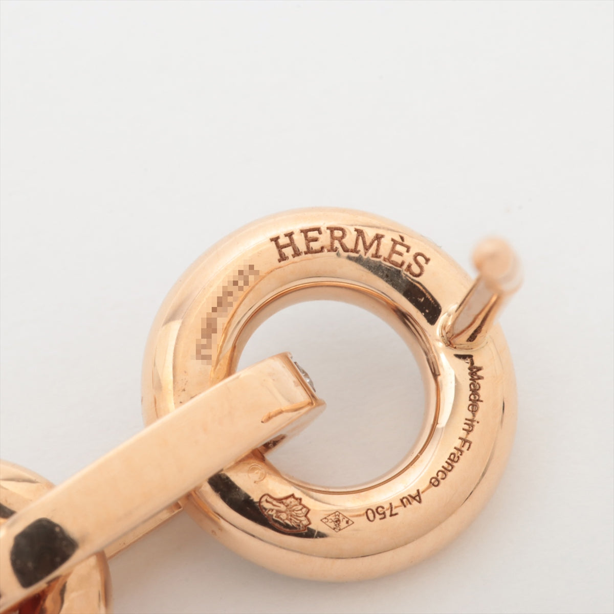 Hermès Ever Chaine D'Ancre diamond Pearl Piercing jewelry 750(PG) 17.3g Approx. 8.0mm