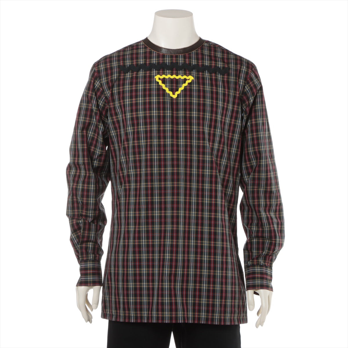 Prada 23SS Cotton & Peather Shirt M Men's Multicolor  UCN500