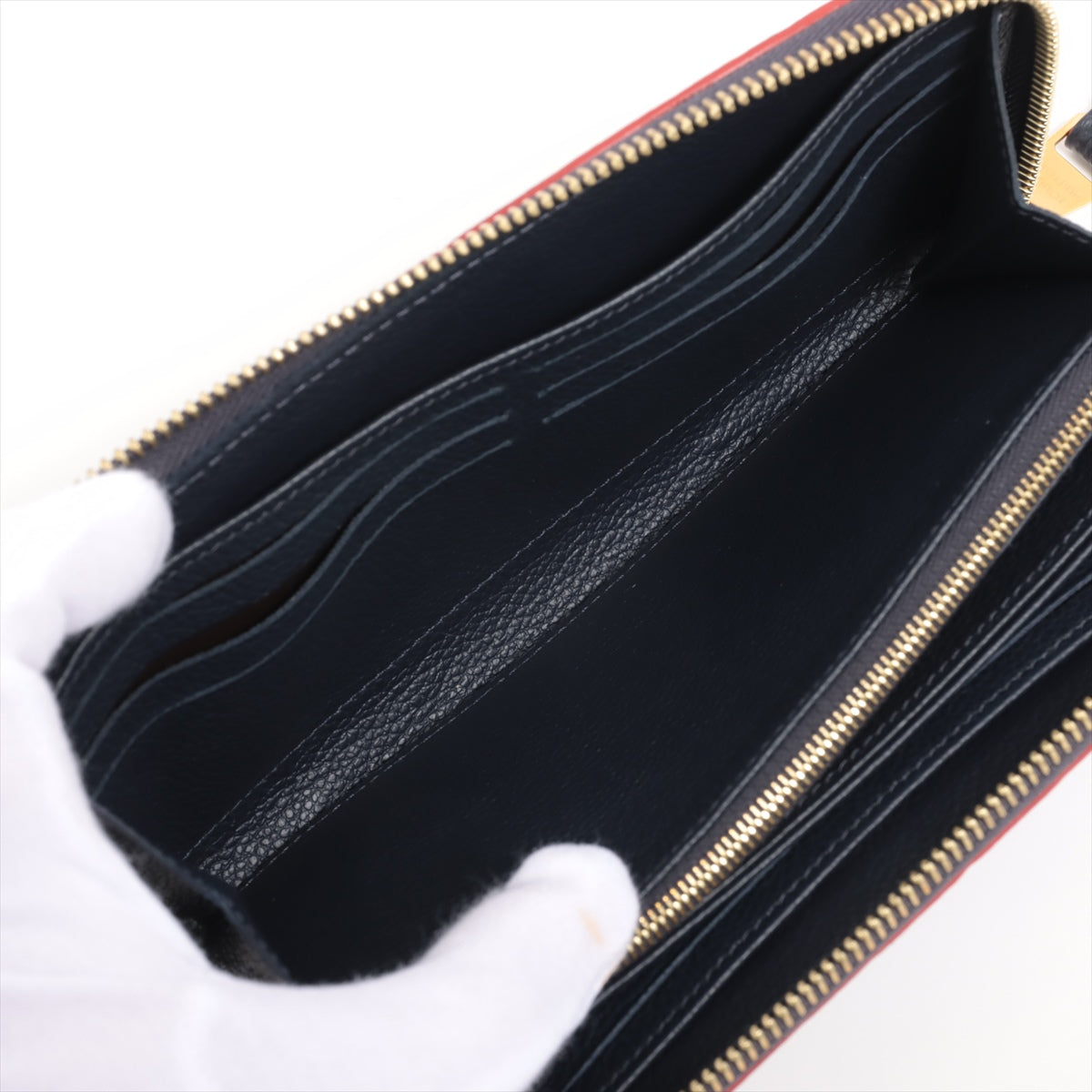 Louis Vuitton Empreinte Zippy Wallet M62121 Marine rouge Round-Zip-Wallet responsive RFID