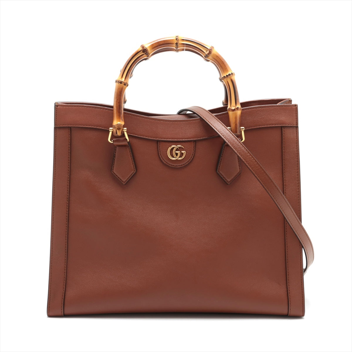 Gucci Bamboo Diana Leather 2way handbag Brown 655658