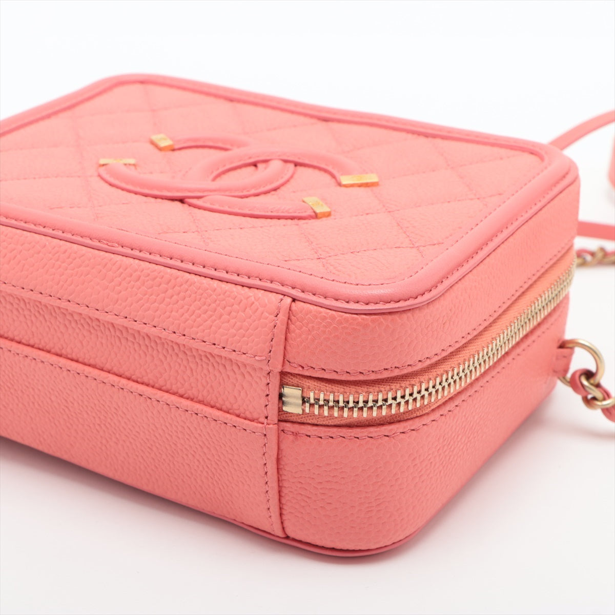 Chanel CC Filigree Caviarskin 2way handbag Pink Gold Metal fittings 24XXXXXX