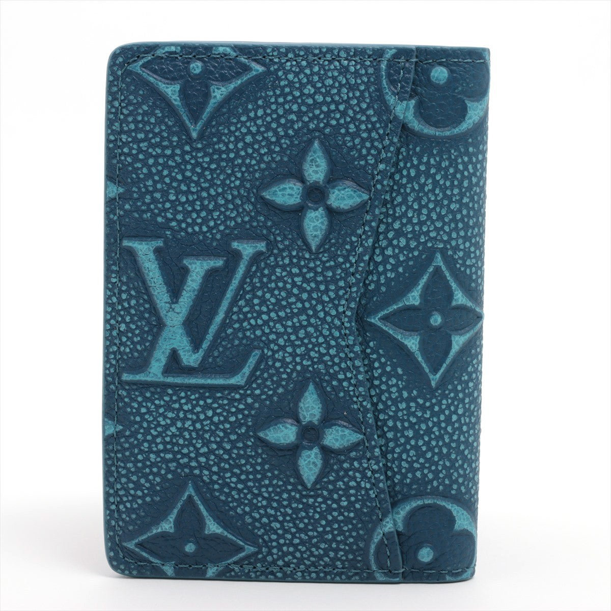 Louis Vuitton Monogram Devos Organizer Doo Posh M81771 Blue Card Case M81771