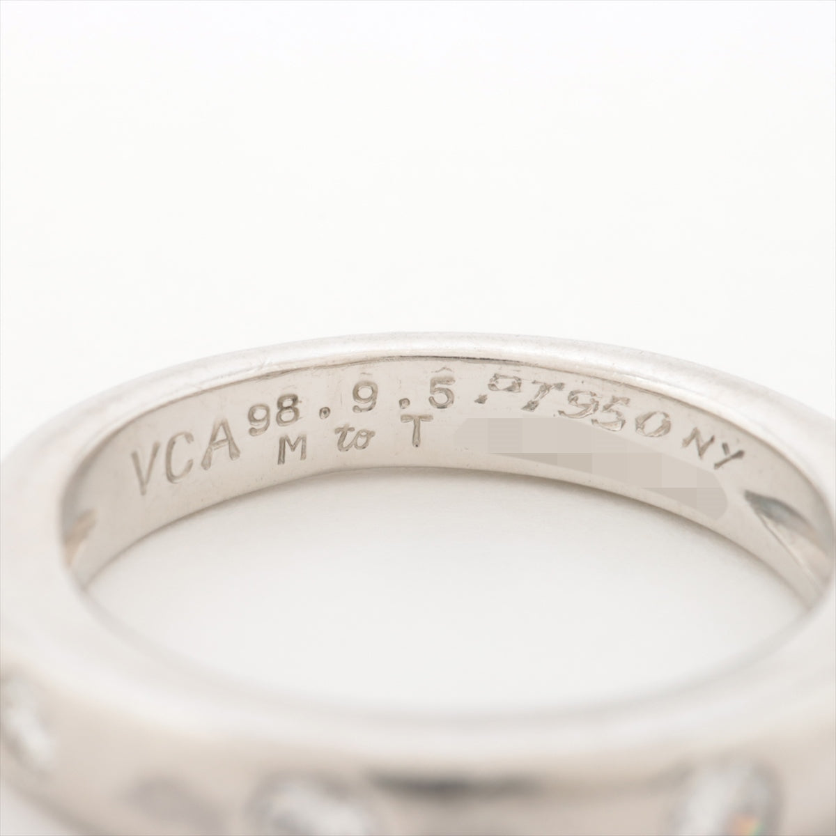 Van Cleef & Arpels New York Marriages 4P diamond Ring Pt950 6.5g