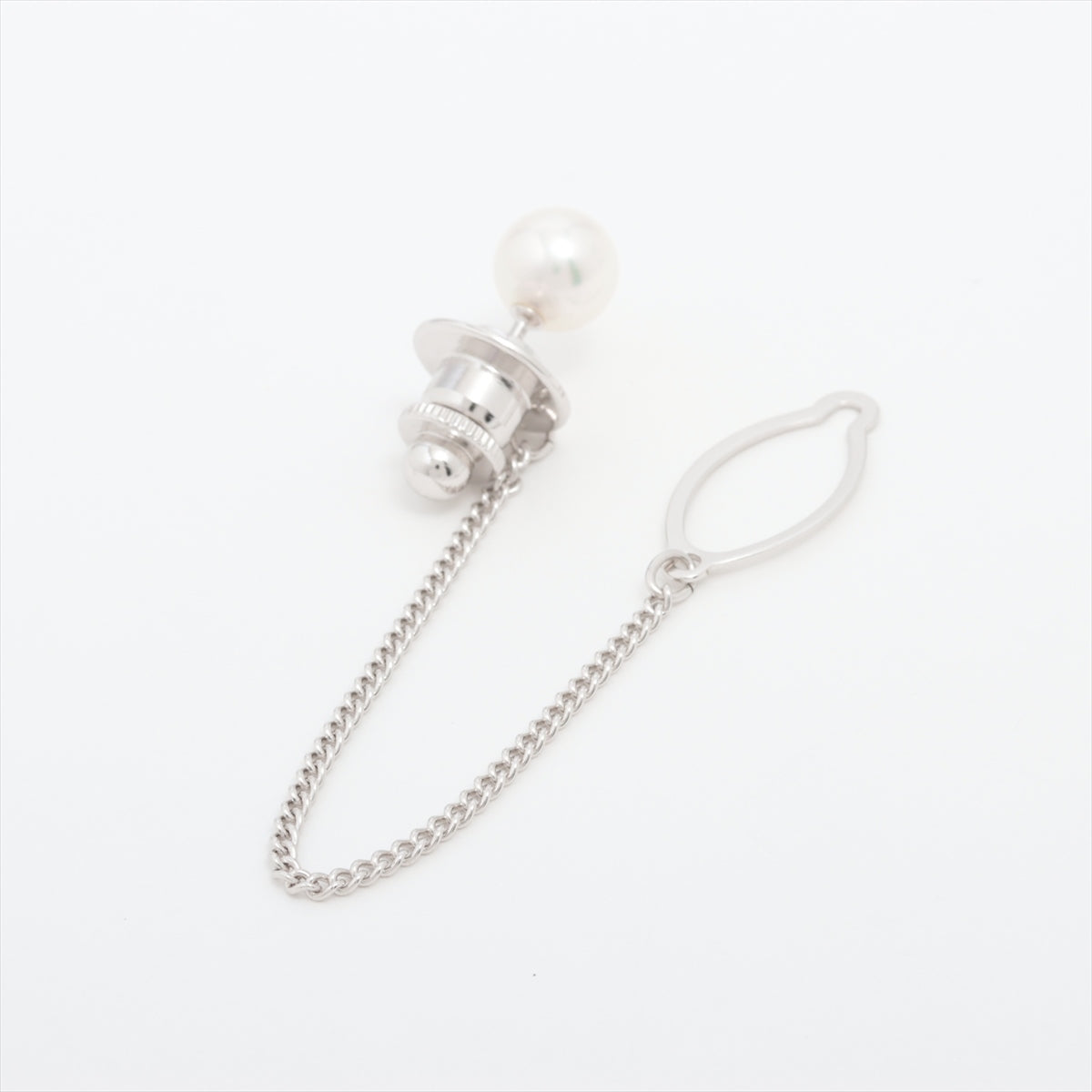 Mikimoto Pearl Tie tack K18(WG) 0.7g Approx. 7.0 mm