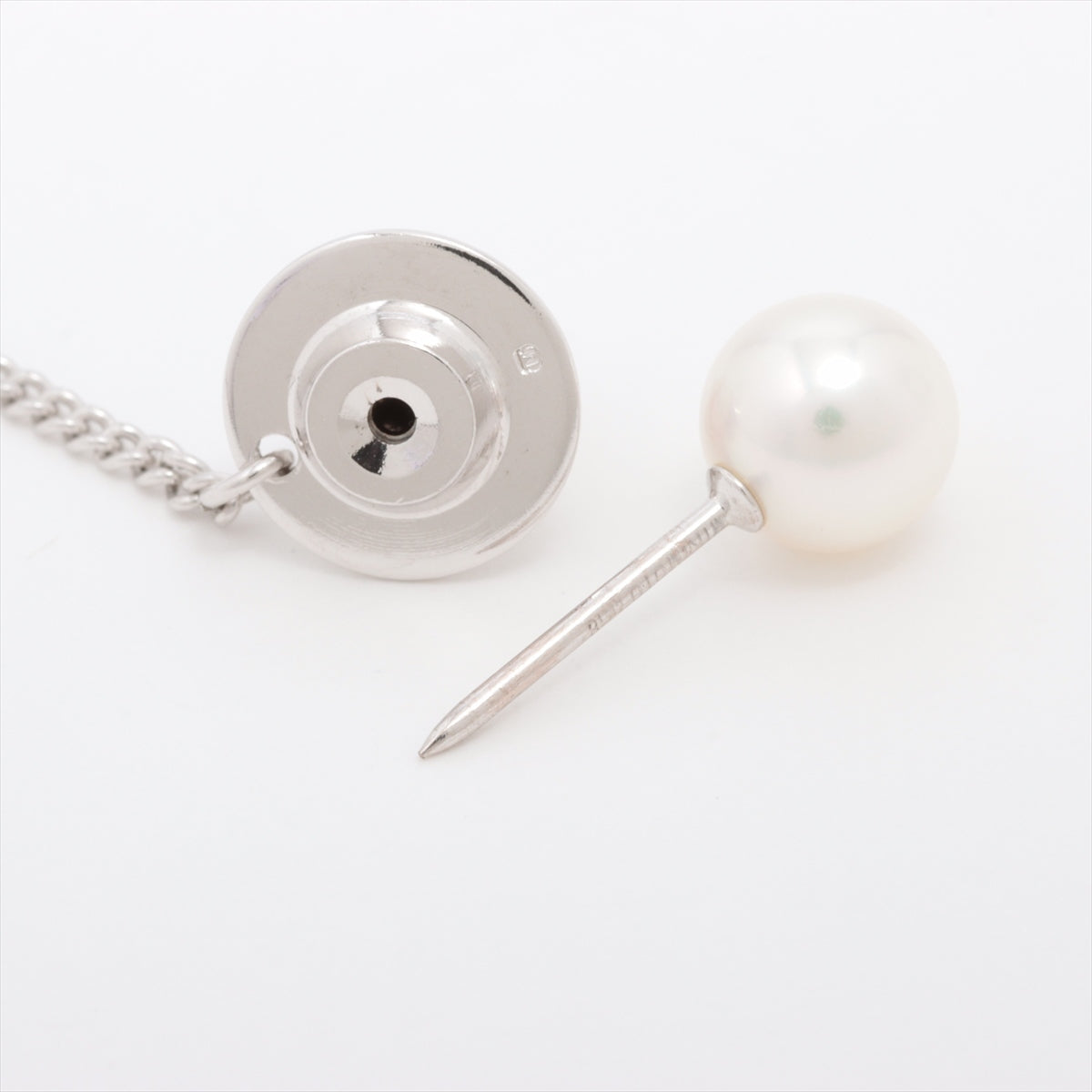 Mikimoto Pearl Tie tack K18(WG) 0.7g Approx. 7.0 mm