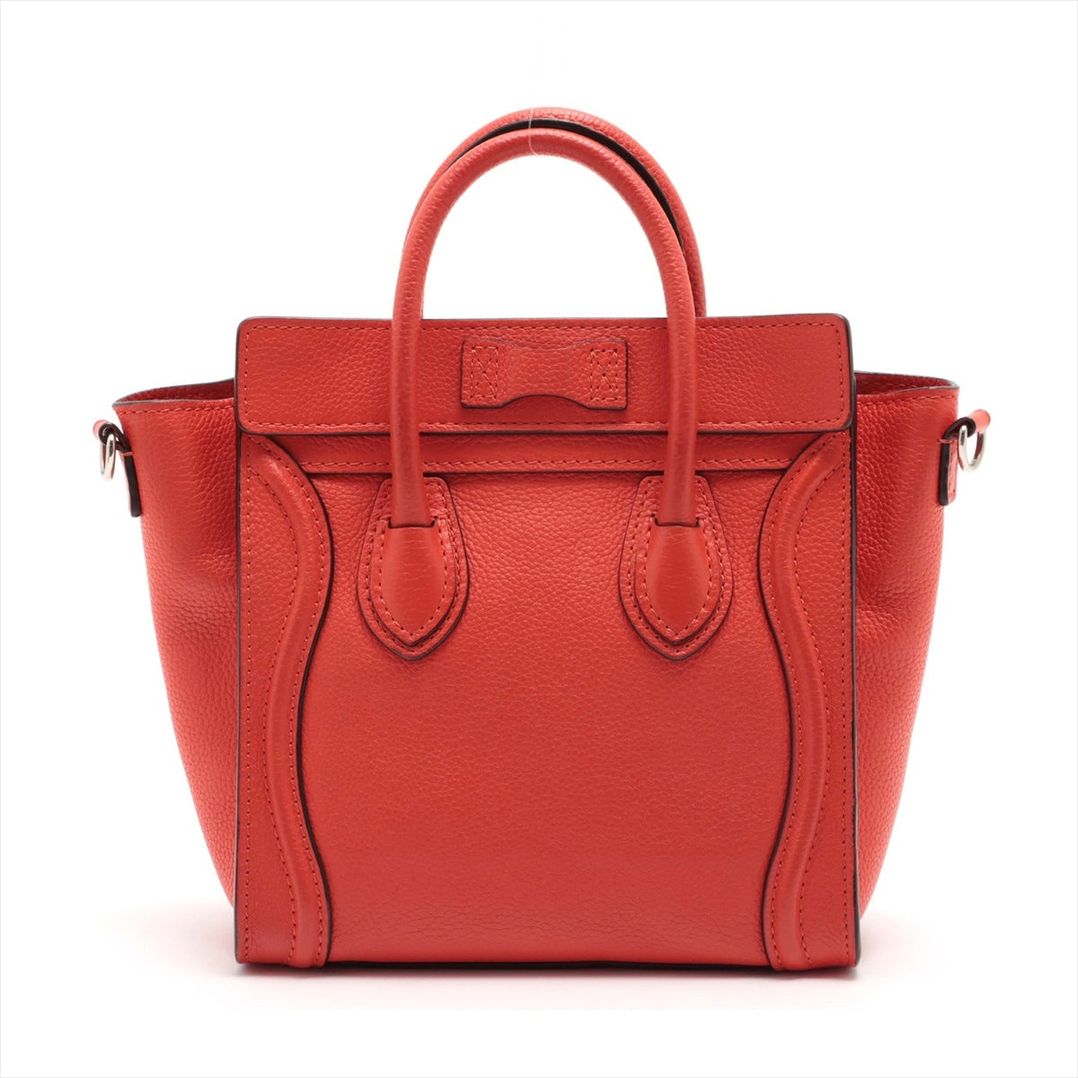 CELINE Luggage Nano shopper Leather 2way handbag Orange