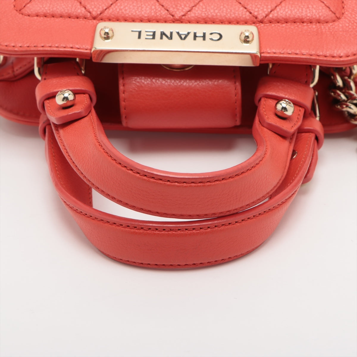 Chanel Matelasse Leather 2way handbag Chain Red Gold Metal fittings 23XXXXXX